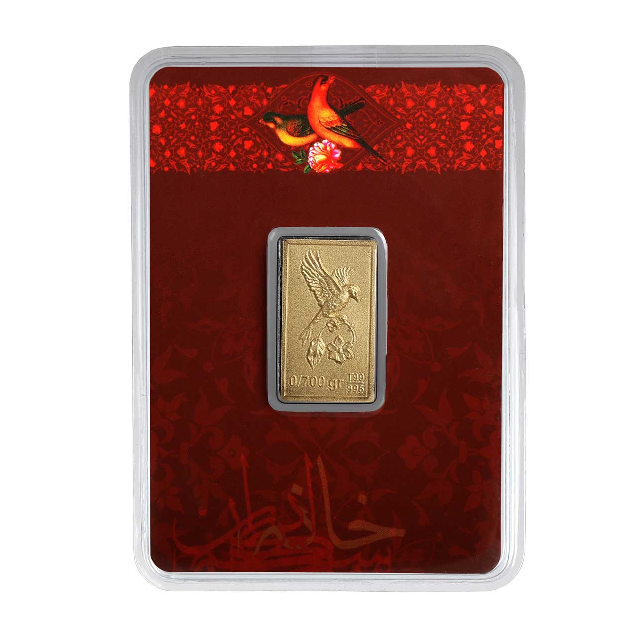 گل و بلبل 700 سوت شمش 24 عیار نقش برجسته گل و بلبل 700 سوت - تصویر 1