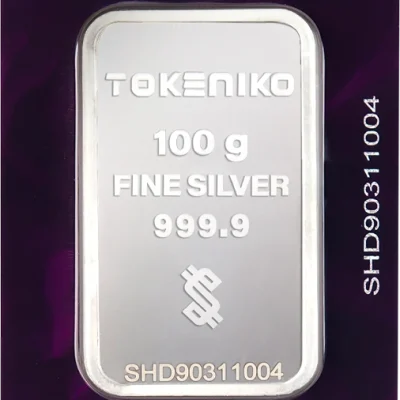 شمش نقره 100 گرمی توکنیکو
