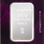 شمش نقره 20 گرمی توکنیکو